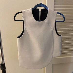 Tibi White Sleeveless Blouse